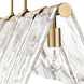Serenity 5 Light 37.88 inch Modern Brass Linear Pendant Ceiling Light